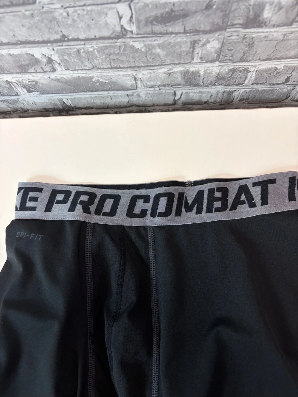 Nike Black Dri-FIT Compression Boxer Briefs with Gray Waistband